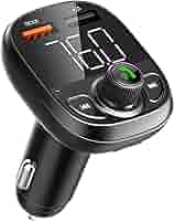 Bluetooth FMトランスミッター 急速充電 AUX対応 Amazon | 【進化モデル】FMトランスミッター Bluetooth5.3 車載